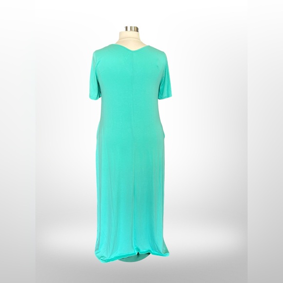 Zenana Aqua Maxi short sleeved Summer Dress - Picture 3 of 6